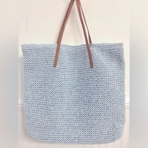 NEW Light blue woven tote
